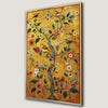 Birds on Blooming Tree Canvas Print with Colorful Flowers