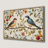 Birds on Flower Branch Framed Canvas Print Floral Art