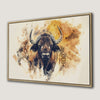Bison Abstract Earth Tones Wildlife Canvas Print