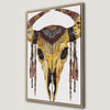 Bison Skull Canvas Print with Bohemian Tribal Patterns