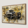 Black and Gold Classic Car Canvas Print Art