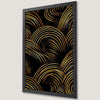 Black and Gold Curved Lines Art Poster for Modern Decor