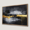 Black and Gold Expressionism Canvas Print Wall Art