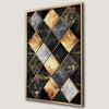 Black and Gold Geometric Abstract Canvas Print Wall Art