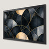 Black and Gold Geometric Art Poster for Modern Decor