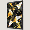 Black and Gold Geometric Shapes Art Poster for Modern Decor