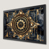 Black and Gold Mandala Art Poster for Modern Decor
