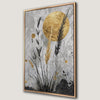 Black and Gold Reed Framed Canvas Print Luxury Art