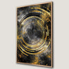 Black and Gold Rings Abstract Canvas Print Decor
