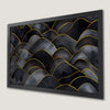 Black and Gold Wave Art Poster - Elegant Wall Decor