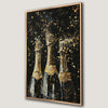 Black and Golden Sparkling Champagne Canvas Print