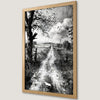 Black and White Countryside Art Poster - Rustic Farmhouse Decor