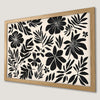 Black and White Floral Art Poster - Elegant Boho Wall Decor