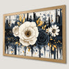 Black and White Floral Art Poster for Romantic Decor