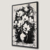 Black and White Flowers Canvas Print Decor