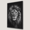 Black and White Lion Canvas Print Art for Animal Lovers