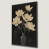 Black and White Magnolia Canvas Print Floral Decor