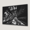 Black and White Multi-storey Building Canvas Print Urban Art