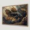 Black Betta Fish Underwater Animal Canvas Print Art