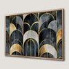 Black Gold Geometric Art Canvas Print with Elegant Design