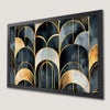 Black Gold Geometric Art Poster for Modern Office Decor