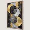 Black Gray and Gold Geometric Art Canvas Print
