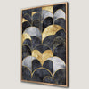 Black Gray and Gold Pattern Canvas Print Geometric Art