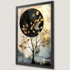 Black Moon and Tree Art Poster - Modern Home Decor