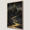 Black Mountain Golden River Luxury Canvas Print