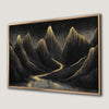 Black Mountains Golden Peaks Canvas Print Art for Home