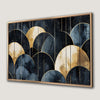 Black Navy Blue and Gold Geometric Canvas Print Art