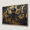 Black Octopus Underwater Animal Canvas Print