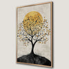 Black Tree of Life Autumn Leaves Canvas Print Art