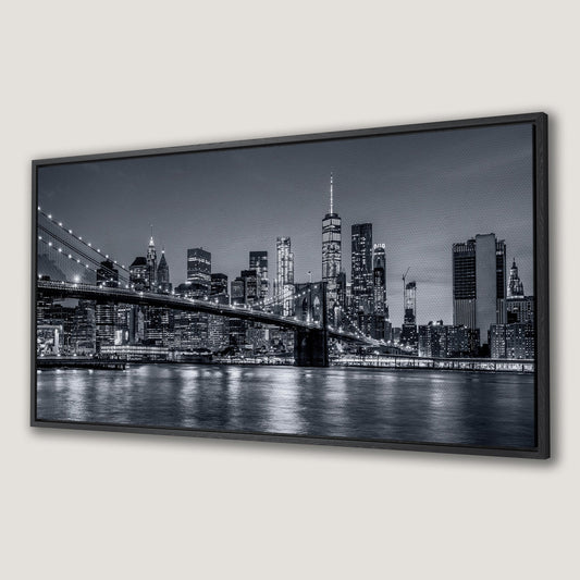 Black & White New York City Skyline Canvas Print