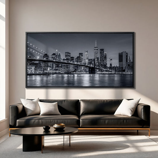 Black & White New York City Skyline Canvas Print