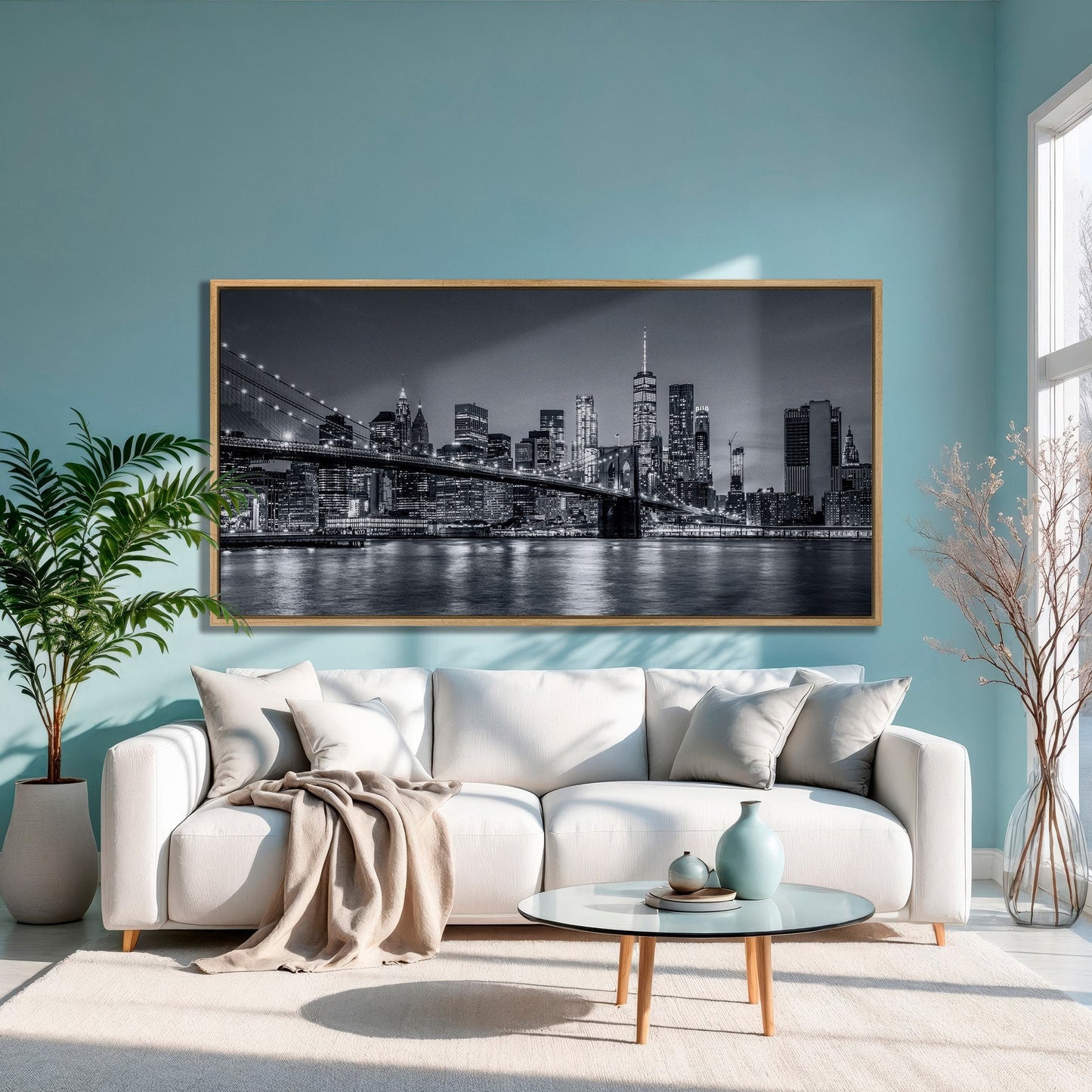 Black & White New York City Skyline Canvas Print