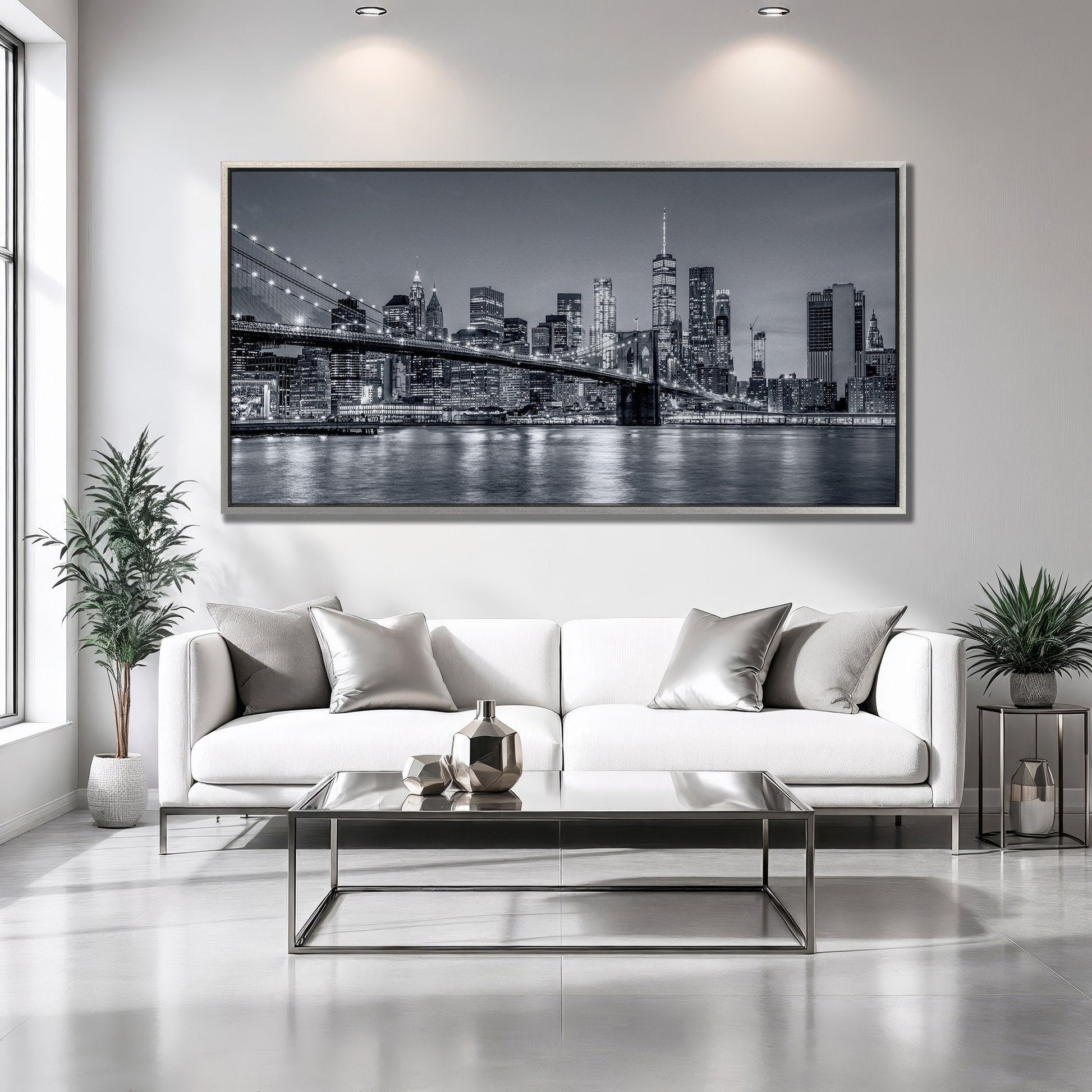 Black & White New York City Skyline Canvas Print