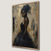 Black Woman in Elegant Dress Canvas Print Fashion Art