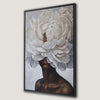 Black Woman with White Flower Canvas Print Wall Art