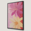 Blooming Flower Art in Pink Framed Canvas Print