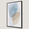 Blue and Beige Geometric Canvas Print Minimalist Decor