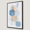 Blue and Beige Geometric Watercolor Canvas Print