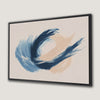 Blue and Beige Minimalist Canvas Print in Neutral Tones