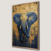 Blue and Gold Elephant Abstract Canvas Print Wall Art