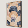 Blue Beige and Pink Pastel Arched Patterns Canvas Print