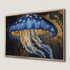 Blue Jellyfish Ocean Creature Canvas Print Wall Art
