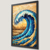 Blue Ocean Wave Art Poster - Dramatic Seascape for Your Walls