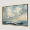 Blue Ocean Waves and Cloudy Sky Canvas Print - Nautical Decor