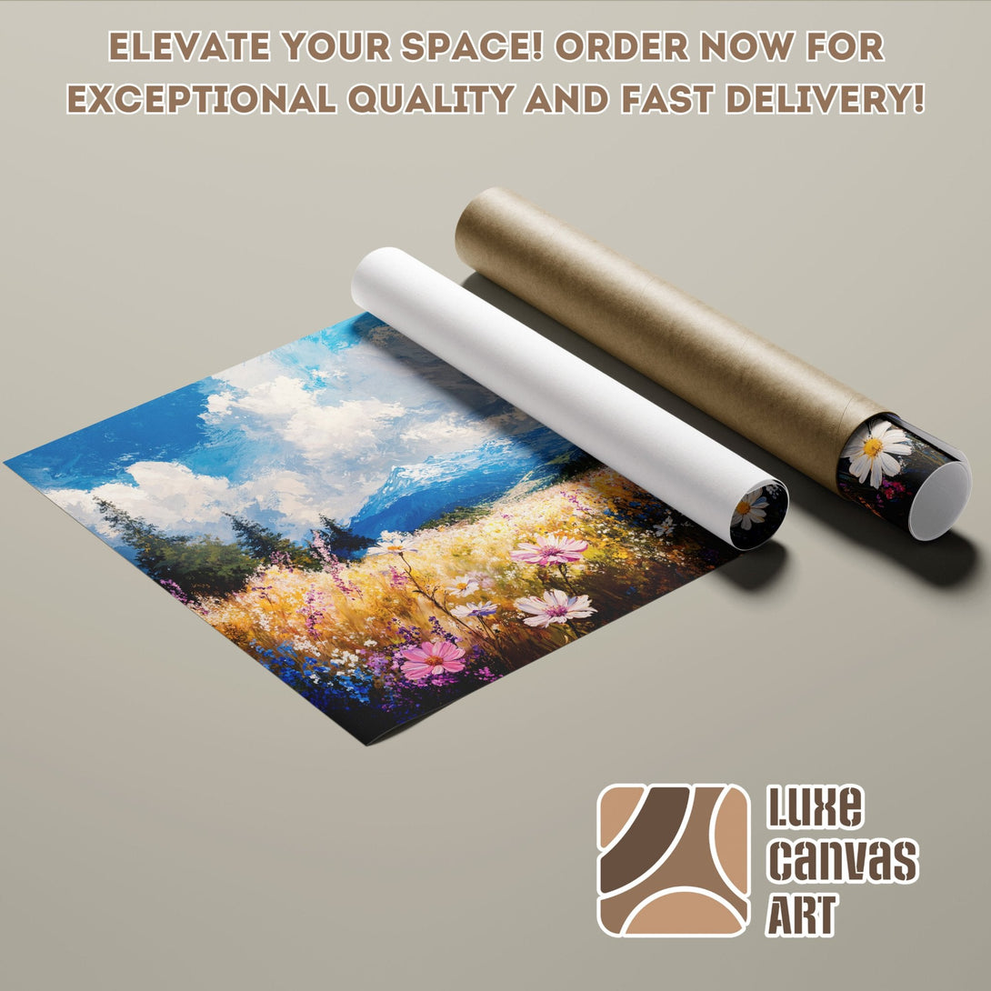 Landscape art poster roll with vibrant colors. Perfect wall decor. Order now!