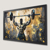 Bodybuilder Barbell Lift Art Poster - Home Gym Decor